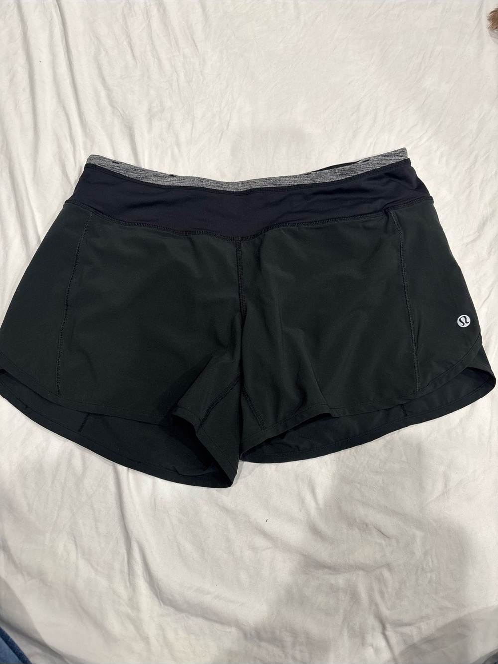 lululemon black athletic shorts.